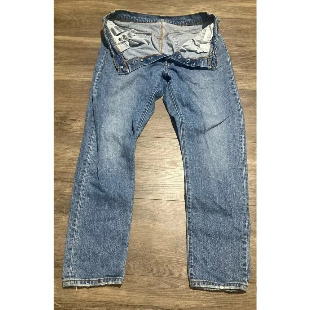 Levi's 501 Women's Jeans Medium Wash Button Fly Size 31x28 High Rise Boho Slim